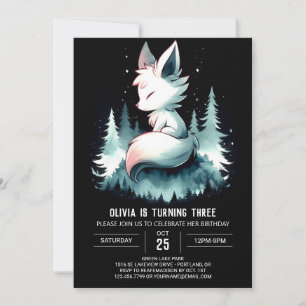 Invitation Joyeux anniversaire personnalisé de loup