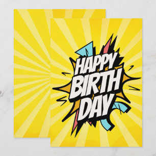 Invitation Joyeux Anniversaire Rétro BD !