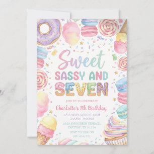 Invitation Joyeux Anniversaire Sept Ans Sassy Seven