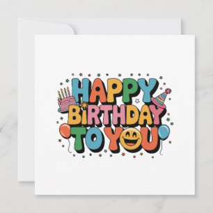 Invitation Joyeux Anniversaire Smiley