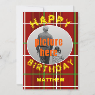 Invitation Joyeux Anniversaire Vérifier Plaid Anniversaire Év