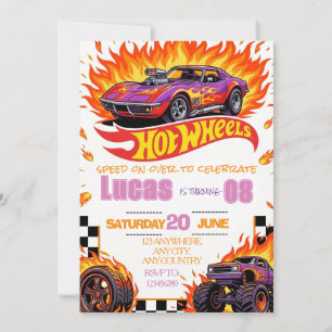 Invitation Joyeux Anniversaire Voitures Chaudes