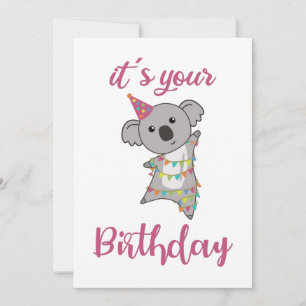 Invitation Joyeux Anniversaire Vous Souhaite Koala de mignons