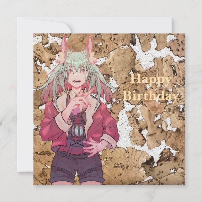 Invitation Joyeux anniversaire VTuber (Devant)