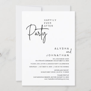 Invitation Joyeux Après La Fête, Dîner Mariage
