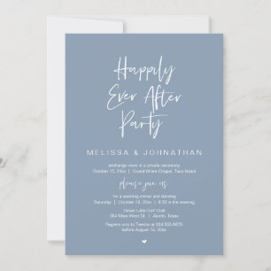 Invitation Joyeux Après La Fête, Dîner Mariage Elopement