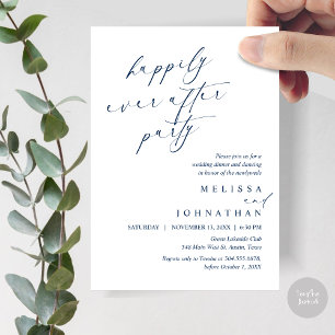 Invitation Joyeux Après La Fête, Dîner Mariage Elopement