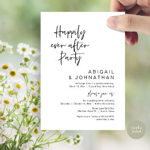 Invitation Joyeux Après La Fête, Dîner Mariage Elopement