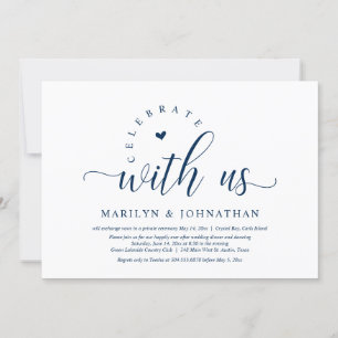 Invitation Joyeux Après La Fête, Dîner Mariage Elopement