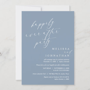 Invitation Joyeux Après La Fête, Dîner Mariage Elopement