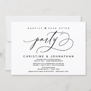 Invitation Joyeux Après La Fête, Dîner Mariage Moderne