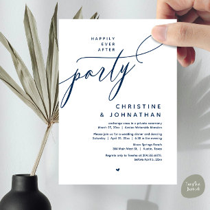Invitation Joyeux Après La Fête, Dîner Mariage Moderne