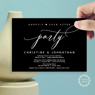 Invitation Joyeux Après La Fête, Dîner Mariage Moderne