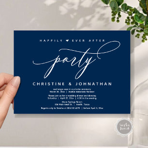 Invitation Joyeux Après La Fête, Dîner Mariage Moderne