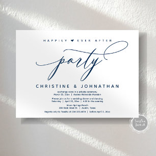 Invitation Joyeux Après La Fête, Dîner Mariage Moderne