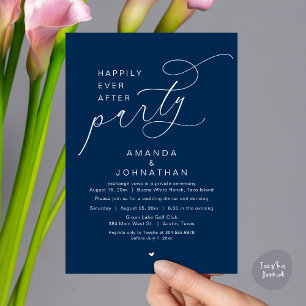 Invitation Joyeux Après La Fête, Dîner Mariage Romantique