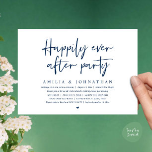 Invitation Joyeux Après La Fête, Dîner Mariage Romantique