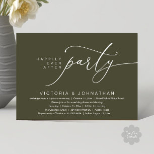 Invitation Joyeux Après La Fête, Dîner Mariage Romantique