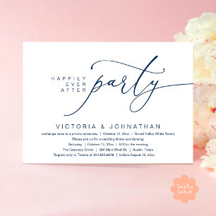 Invitation Joyeux Après La Fête, Dîner Mariage Romantique