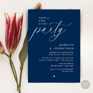 Invitation Joyeux Après La Fête, Dîner Mariage Romantique