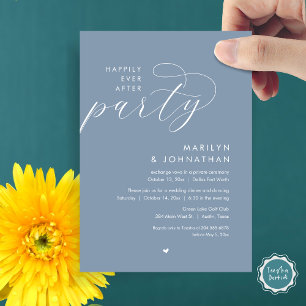 Invitation Joyeux Après La Fête, Dîner Mariage Romantique