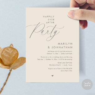 Invitation Joyeux Après La Fête, Dîner Mariage Romantique
