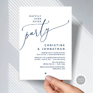 Invitation Joyeux Après La Fête, Dîner Mariage Romantique