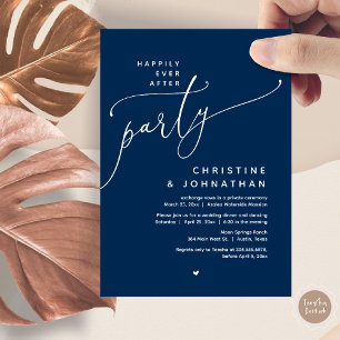 Invitation Joyeux Après La Fête, Dîner Mariage Romantique