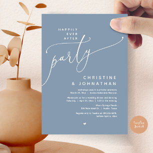 Invitation Joyeux Après La Fête, Dîner Mariage Romantique