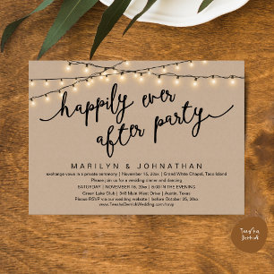 Invitation Joyeux Après La Fête, Dîner Rustique Mariage