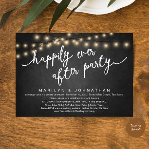 Invitation Joyeux Après La Fête, Dîner Rustique Mariage