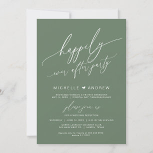 Invitation Joyeux Après La Fête, La Sage, L'Elopement Mariage