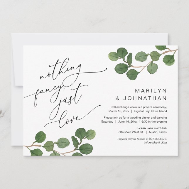 Invitation Joyeux Après La Fête, L'Édifice, La Verdure (Devant)