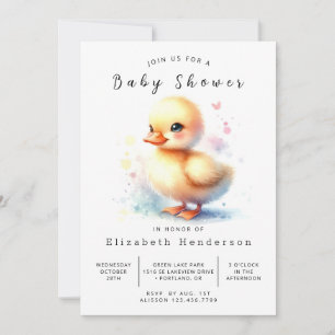 Invitation Joyeux Baby shower de canard à imprimer