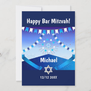 Invitation Joyeux Bar Mitzvah 20XX