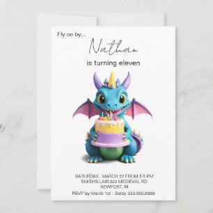 Invitation *~* Joyeux Bébé Dragon Photo AP88 Anniversaire