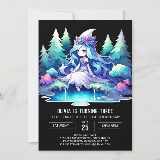 Invitation Joyeux Boho Princess Anniversaire (Devant)