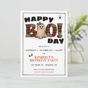 Invitation Joyeux BooDay fête d'anniversaire