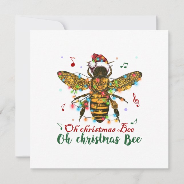 Invitation Joyeux cadeau d'abeilles de Noël (Devant)