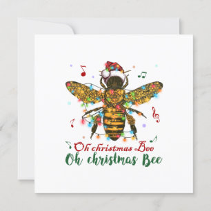 Invitation Joyeux cadeau d'abeilles de Noël