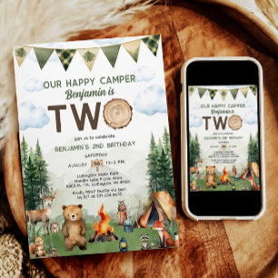 Invitation Joyeux Camper 2e anniversaire
