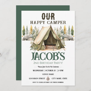 Invitation Joyeux Camper Kids2nd Birthday