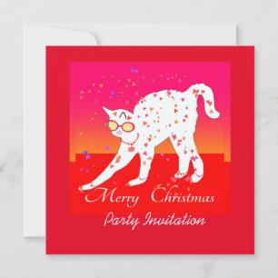 Invitation Joyeux chat de Noël