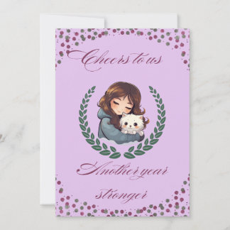 Invitation Joyeux chien d'anniversaire, chat, animaux de comp