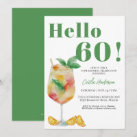 Joyeux cocktail vert Boire 60e anniversaire