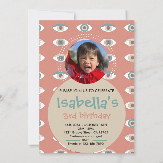 Invitation Joyeux contes Éffrayants Halloween thème Anniversa (Devant)