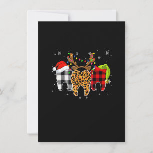 Invitation Joyeux costume dentaire de Noël Xma Adjointe denta
