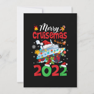 Invitation Joyeux Cruisemmas Drôle de Père Noël Croisière Pla