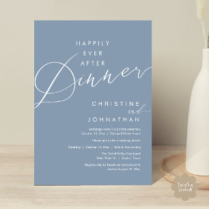 Invitation Joyeux dîner après le mariage romantique élégant