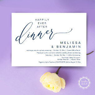 Invitation Joyeux dîner de mariage romantique après la soirée